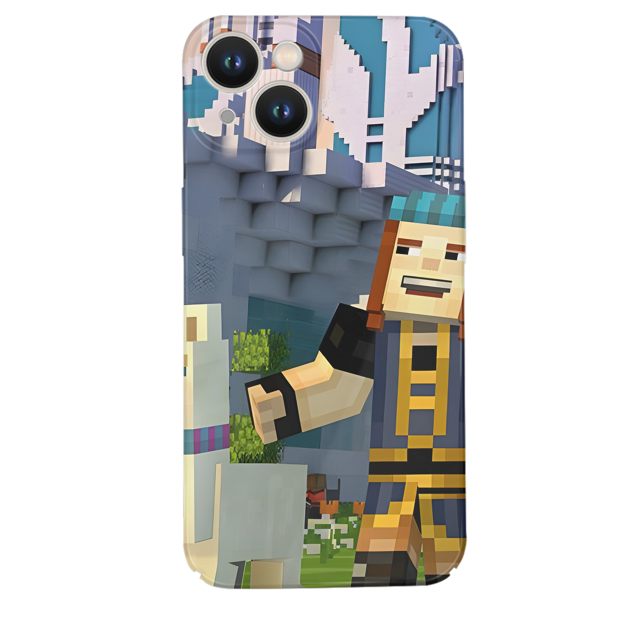 （画像用） マインクラフト ブロックの世界 Minecraft MC Block world 【iPhone 14シリーズ対応】ハードケース